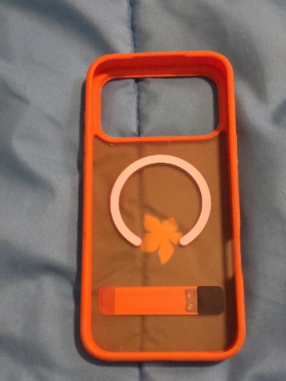 Orange Magnetic Ring Phone Case with Kickstand Iphone 17 Pro Max